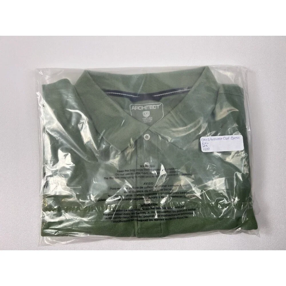 Architect Golf Men's Polo Shirt Size XXL Green *Faded* - Picture 11 of 11